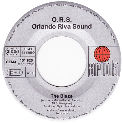 O.R.S. (Orlando Riva Sound) : Fire On The Water / The Blaze (7", Single)