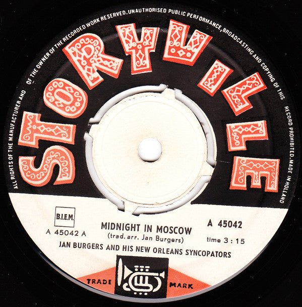 Jan Burgers And His The New Orleans Syncopators : Midnight In Moscow (7", Single, 4-P)