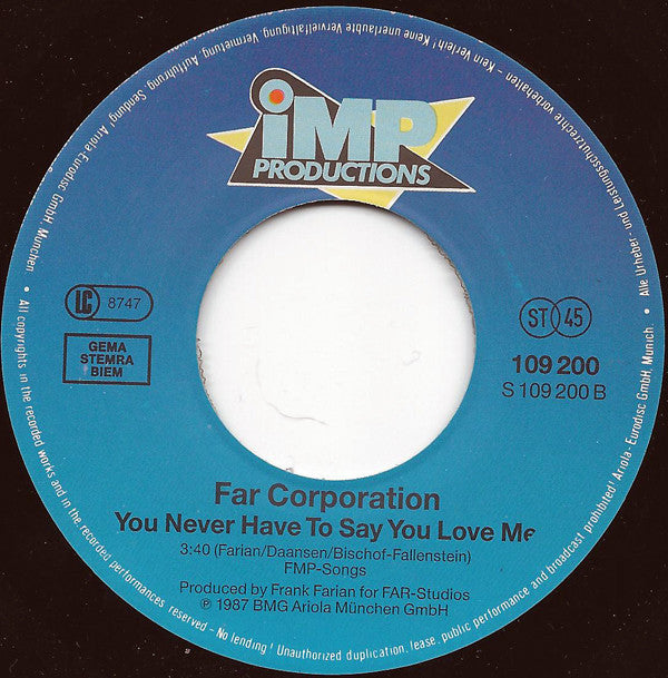 Far Corporation : Sebastian (7", Single)