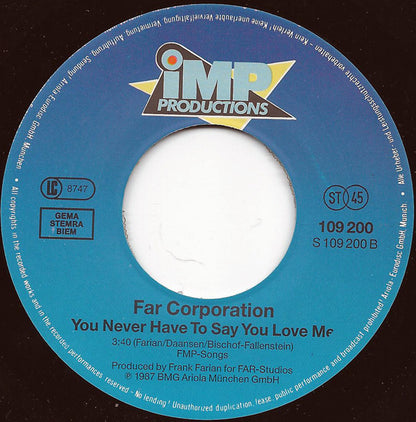 Far Corporation : Sebastian (7", Single)