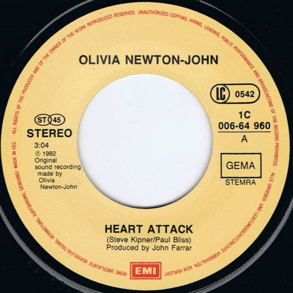 Olivia Newton-John : Heart Attack (7", Single)