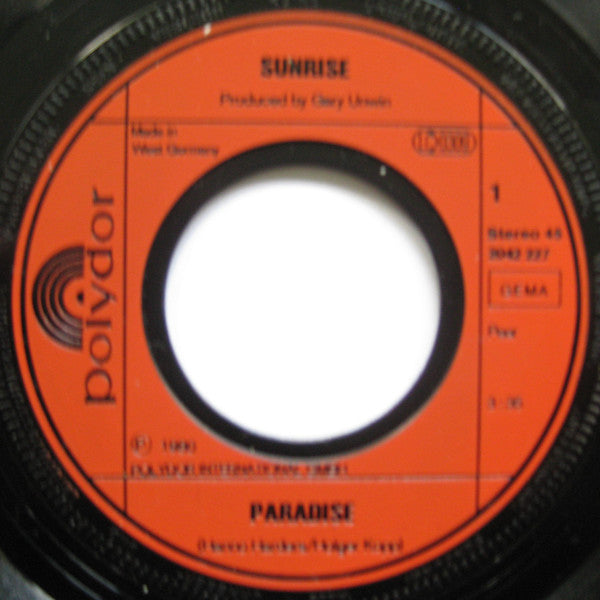 Sunrise (12) : Paradise (7", Single)