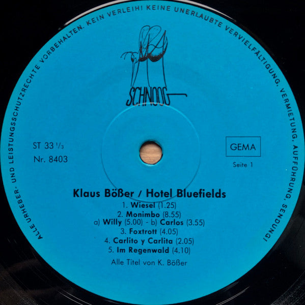 Klaus Bösser : Hotel Bluefields (LP, Album)