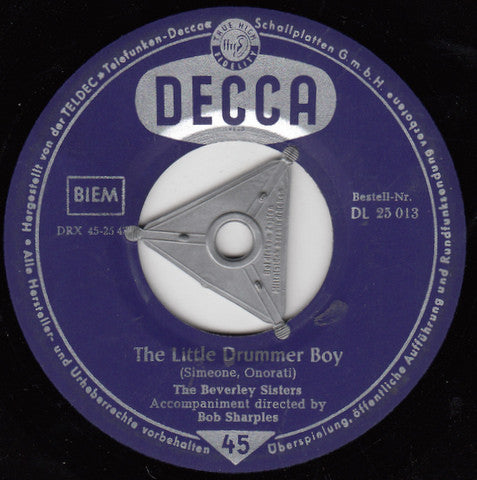 The Beverley Sisters / The Beverley Sisters and Bill Maynard : The Little Drummer Boy / Riding Down From Bangor (7", Single)