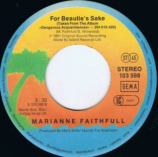 Marianne Faithfull : Truth, Bitter Truth (7", Single)