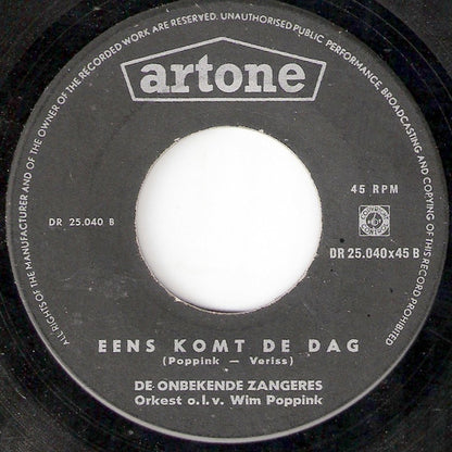 De Onbekende Zangeres : Als Moeder Te Veel Is (7", Single)