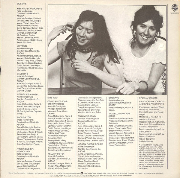 Kate & Anna McGarrigle : Kate & Anna McGarrigle (LP, Album)