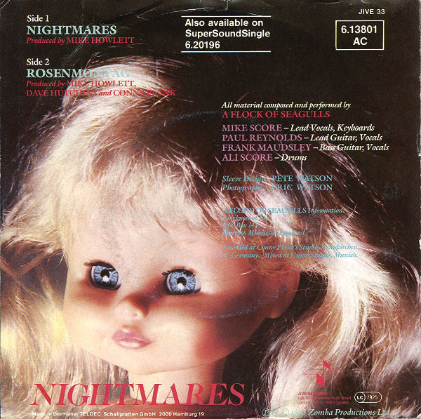 A Flock Of Seagulls : Nightmares (7", Single)