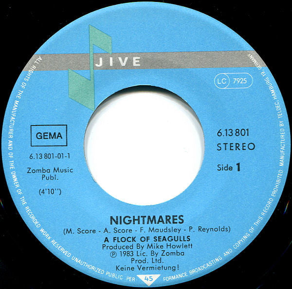 A Flock Of Seagulls : Nightmares (7", Single)