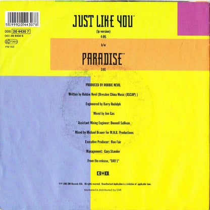 Robbie Nevil : Just Like You (7", Single)