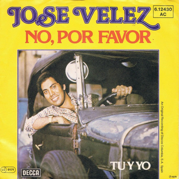 José Vélez : No, Por Favor (7", Single)