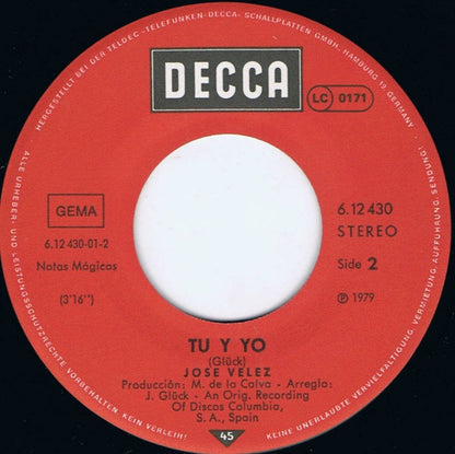 José Vélez : No, Por Favor (7", Single)