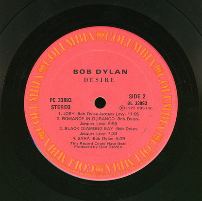 Bob Dylan : Desire (LP, Album)