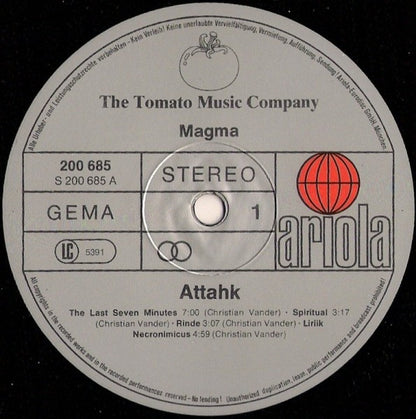 Magma (6) : Attahk (LP, Album, RE)