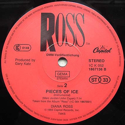 Diana Ross : Pieces Of Ice (12", Maxi)