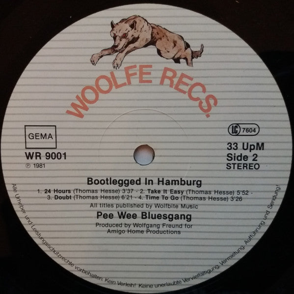 Pee Wee Bluesgang : Bootlegged In Hamburg (LP, Album)