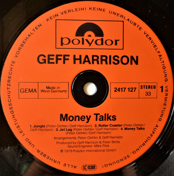 Geff Harrison : Money Talks (LP, Album)