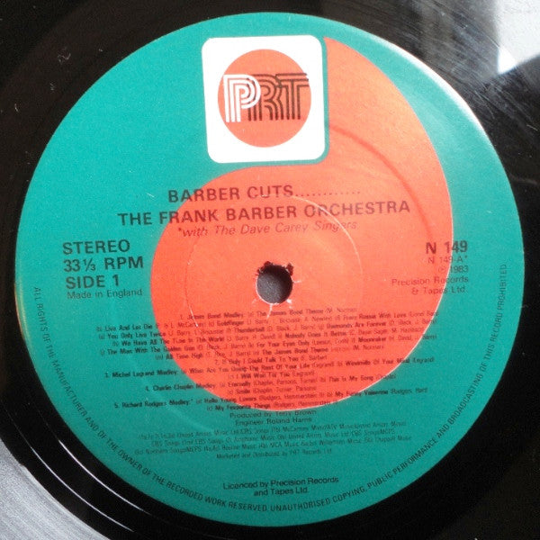 The Frank Barber Orchestra With The Dave Carey Singers : Barber Cuts (LP, Album)