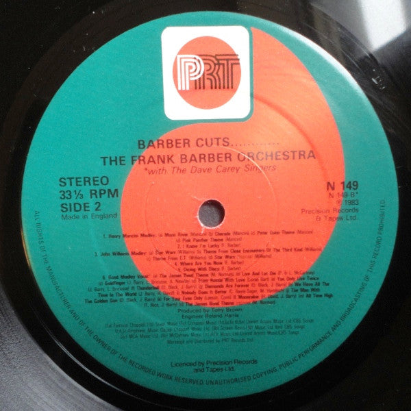 The Frank Barber Orchestra With The Dave Carey Singers : Barber Cuts (LP, Album)