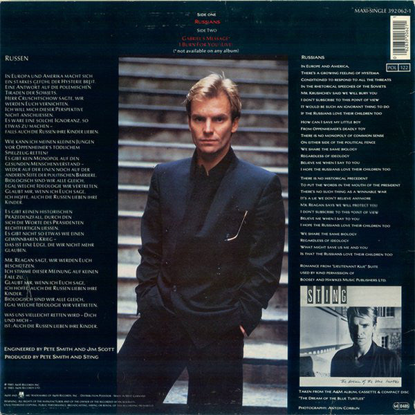 Sting : Russians (12", Maxi)