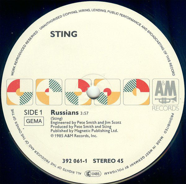 Sting : Russians (12", Maxi)