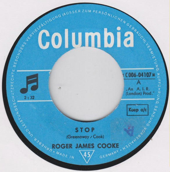 Roger Cook : Stop / Someday (7", Single)