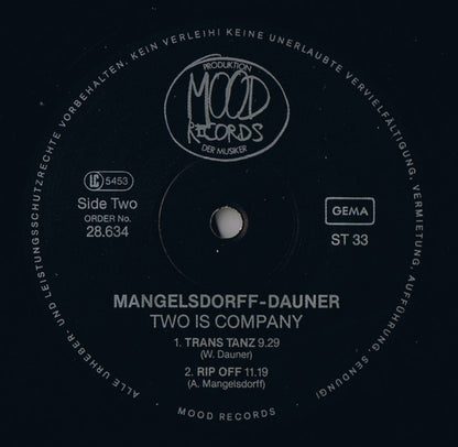 Dauner* - Mangelsdorff* : Two Is Company... (LP, Album)