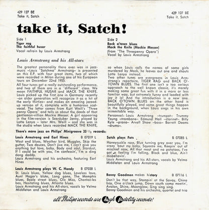 Louis Armstrong And His All-Stars : Take It, Satch! (7", EP)