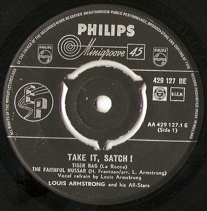 Louis Armstrong And His All-Stars : Take It, Satch! (7", EP)