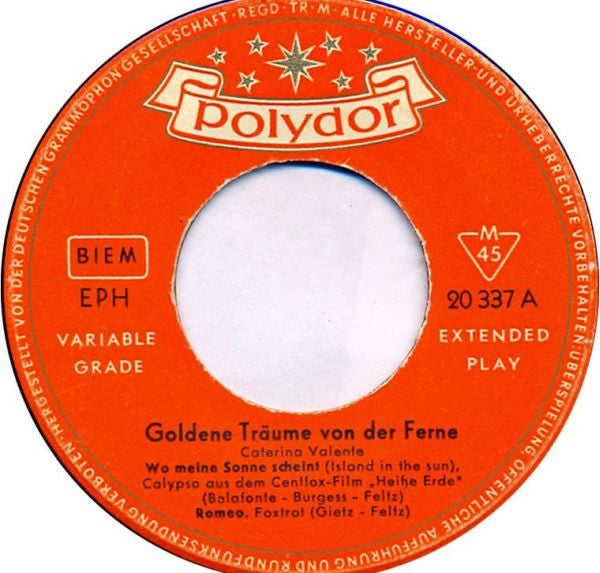 Caterina Valente : Goldene Träume Von Der Ferne (7", EP, Mono, RP)