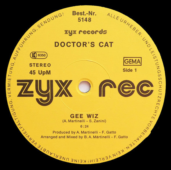 Doctor's Cat : Gee Wiz / Crash (12")