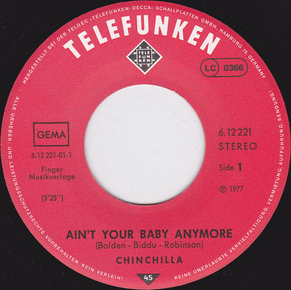 Chinchilla (10) : Ain't Your Baby Anymore (7", Single)