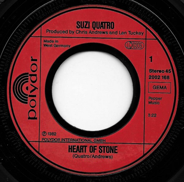 Suzi Quatro : Heart Of Stone (7", Single)