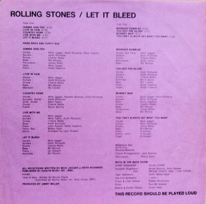 The Rolling Stones : Let It Bleed (LP, Album, RE)