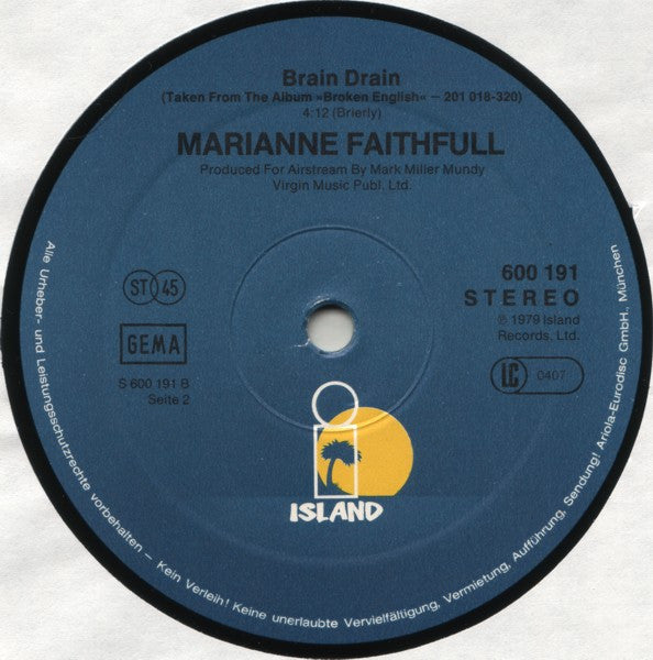 Marianne Faithfull : The Ballad Of Lucy Jordan (12", Single)