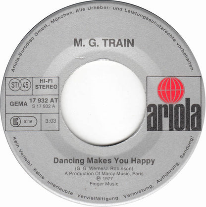 M.G. Train : Dancing Makes You Happy (7", Single)