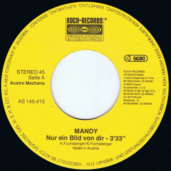 Mandy Oswald : Nur Ein Bild Von Dir (7", Single)