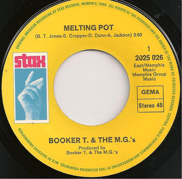 Booker T. & The M.G.'s* : Melting Pot (7", Single)