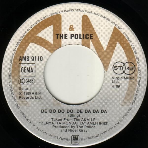 The Police : De Do Do Do De Da Da Da (7", Single)