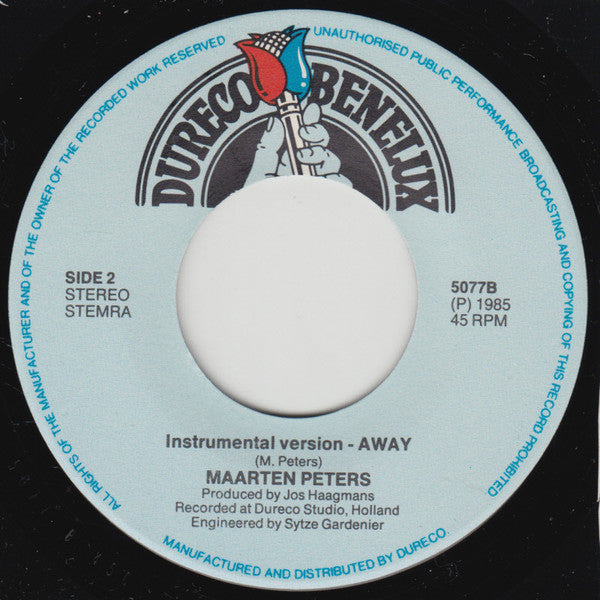 Maarten Peters : Away (Don't Leave Me Here Alone) (7", Single)