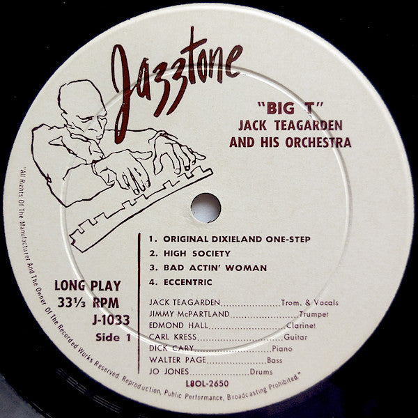 Jack Teagarden And His Orchestra : Big T (10", Mono)