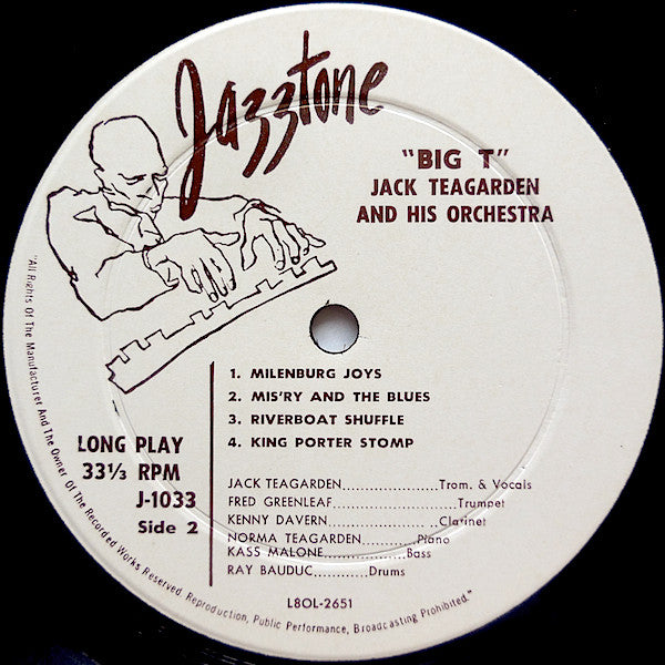 Jack Teagarden And His Orchestra : Big T (10", Mono)