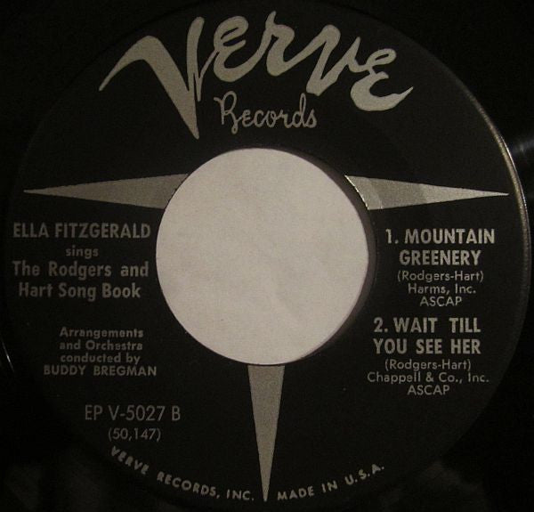 Ella Fitzgerald : Ella Fitzgerald Sings The Rodgers  And Hart Song Book (7", EP)