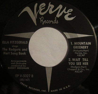 Ella Fitzgerald : Ella Fitzgerald Sings The Rodgers  And Hart Song Book (7", EP)