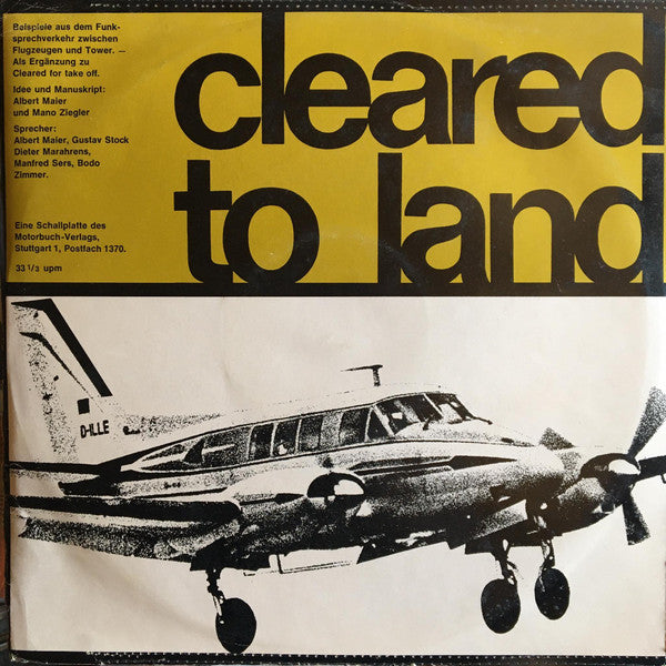 No Artist : Cleared To Land - Landung Frei (LP)