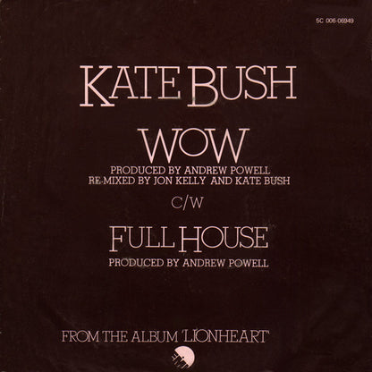 Kate Bush : Wow (7", Single)