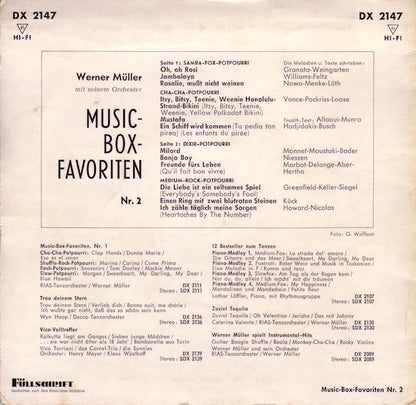 Werner Müller Und Sein Orchester : Music-Box-Favoriten Nr. 2 (7", EP, Mono)