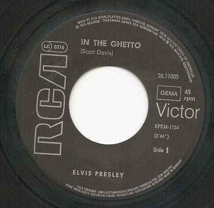 Elvis Presley : In The Ghetto (7", Single, RE)