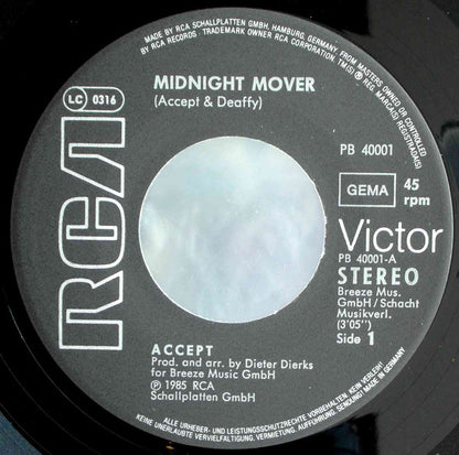 Accept : Midnight Mover (7", Single)