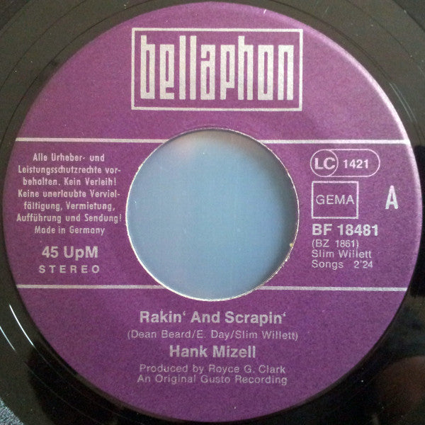 Hank Mizell : Rakin' And Scrapin' (7", Single)